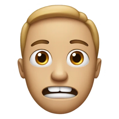 Confused face with mouth open  sticker