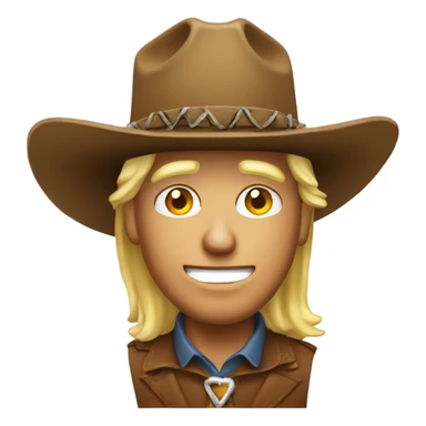 Trump wearing cowboy hat sticker