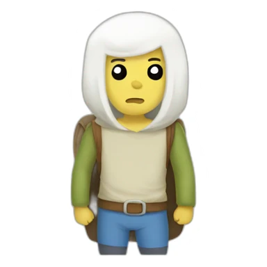 Finn the human adventure time sticker