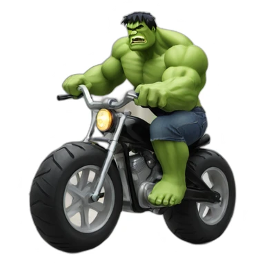 big Hulk on a tiny bike sticker