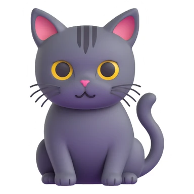 dark gray cat sticker