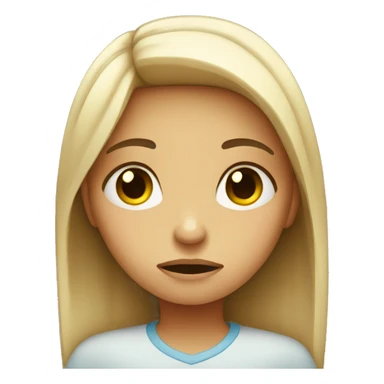 Sad face girl sticker