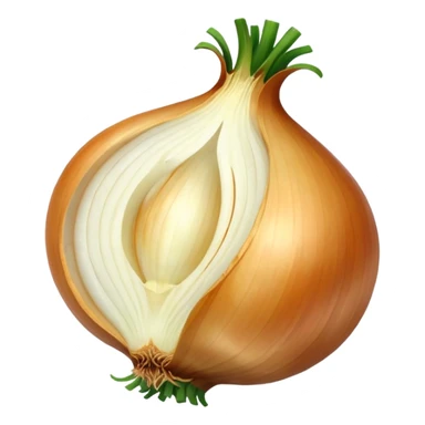 onion with cut piece sticker