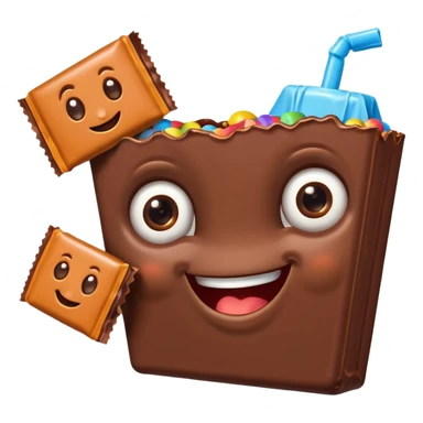 candy bar with accessories and eyes sticker