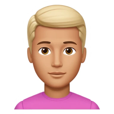 Man KEN barby style Head sticker