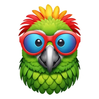 Parrot with sunglasses  sticker