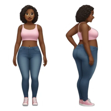 Full body Curvy beauty both sides sticker