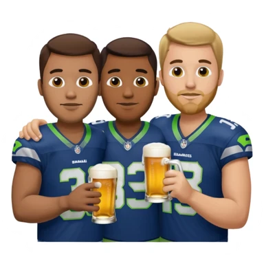 Seahawks drinking 3 men sticker
