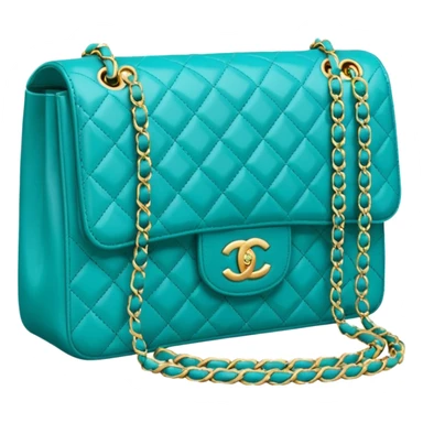 Turquoise chanel bag sticker