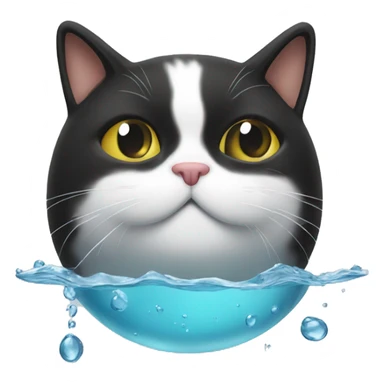 Chat qui boit de l'eau  sticker