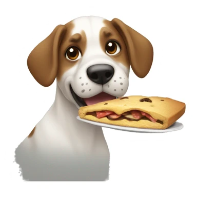 dog eating a picture of dreamsmp sticker