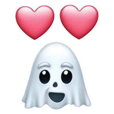 Ghost face with heart glasses sticker