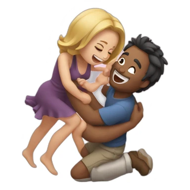 Man tickling woman sticker