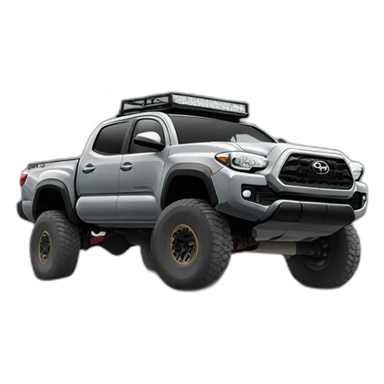Lifted Grey Off-road Toyota Tacoma sticker