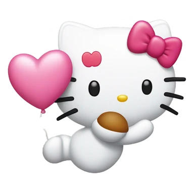 Hello kitty blowing kiss sticker