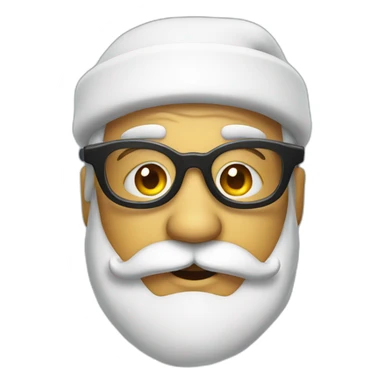 santa claus in dark glasses sticker