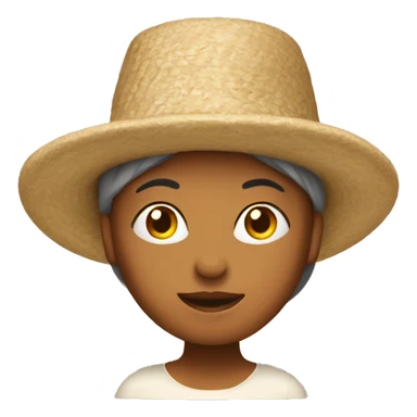 Woman with thimble as a hat on the head sticker