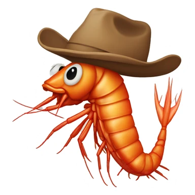 Cowboy shrimp sticker
