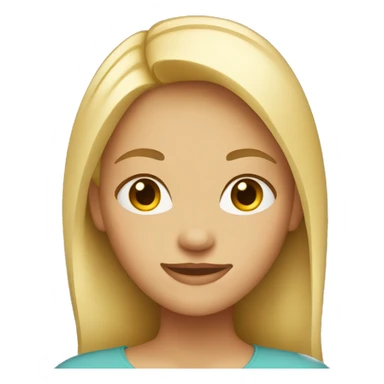 blond girl front-end sticker