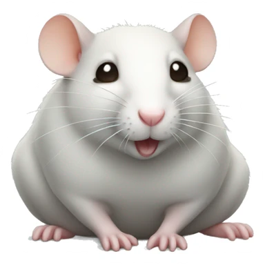 realistic fat rat sticker