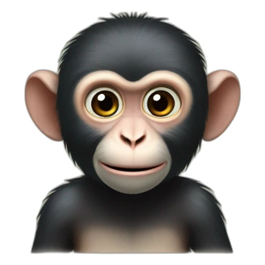 sumatran ratmonkey with teath sticker