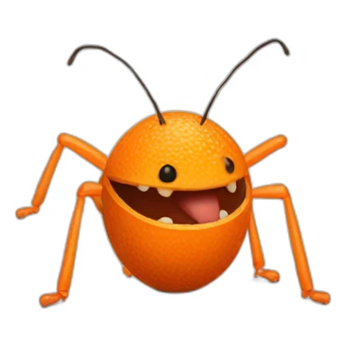 orange twisted cricket sticker