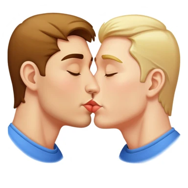 two men kissing sticker