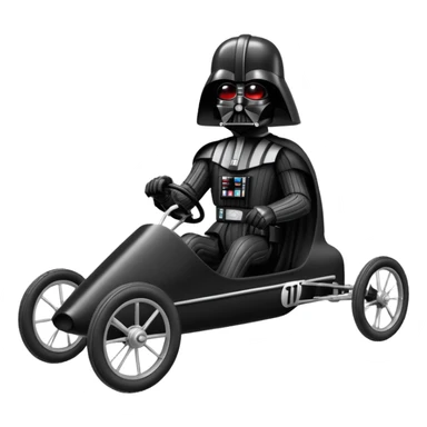 Darth Vader’s two cylinder cyclekart with advanced rugged suspension and steering  sticker