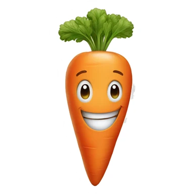 Smiling carrot sticker