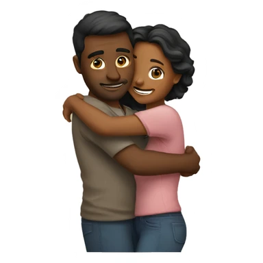 loving couple hugging sticker