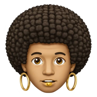 Black seventeen man  with a afro haircut and grille in his teeths sticker