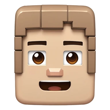 Minecraft character with a happy expression sticker