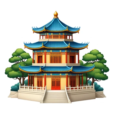 Summer Palace pavilion architecture only sticker