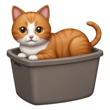 Cat pooping sticker