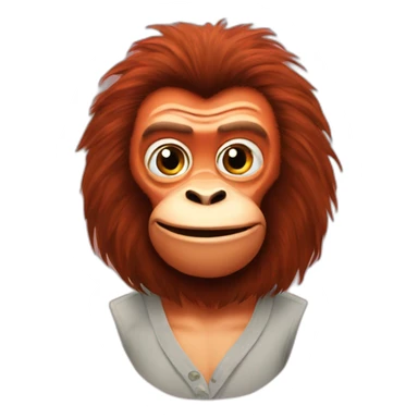 Harry styles as orangutan sticker