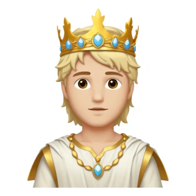 Sun Prince – sun circlet + white tunic,Golden Princes. sticker
