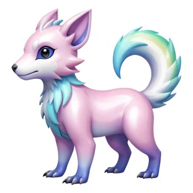 Shiny Pastel Iridescent Linoone-Absol-Trico-Hybrid (Full body) sticker