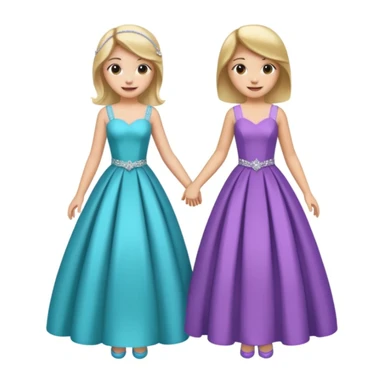 girls in a prom sticker