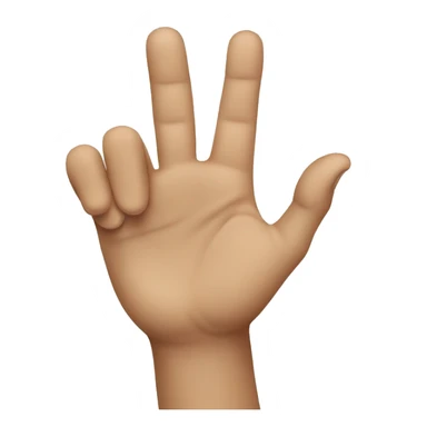 a hand making the shape of an R sticker