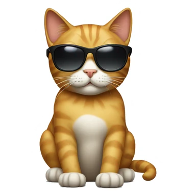 Cat with sunglasses sticker