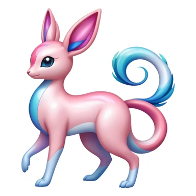 Colorful Sylveon-Milotic-hybrid sticker