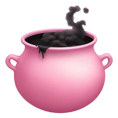Light pink cauldron with black smoke sticker