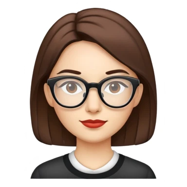 Janette wearing glasses  sticker