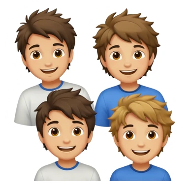 smiling boys with medium skin sticker