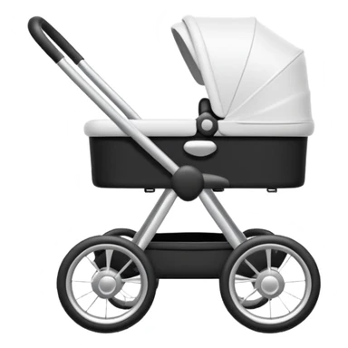 flat, not 3d baby stroller with no detail  sticker