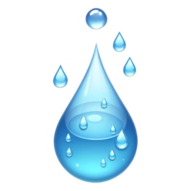 Time paused, droplets floating around sticker