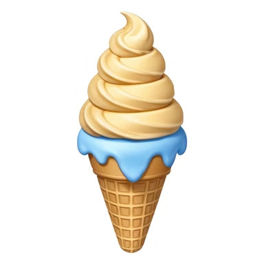 das kalsssische blaue eis emoji in 3d sticker