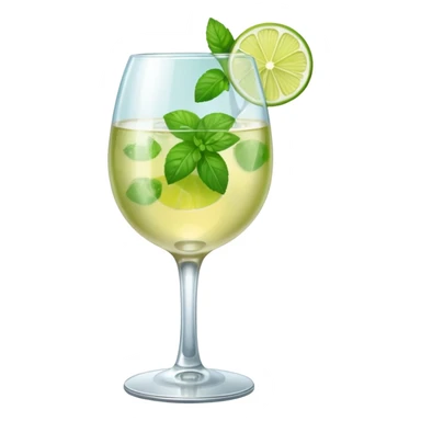 the hugo drink in the same glass as wine or aperol spritz sticker