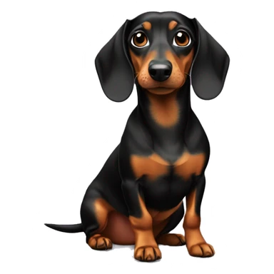 New Year's dachshund sticker