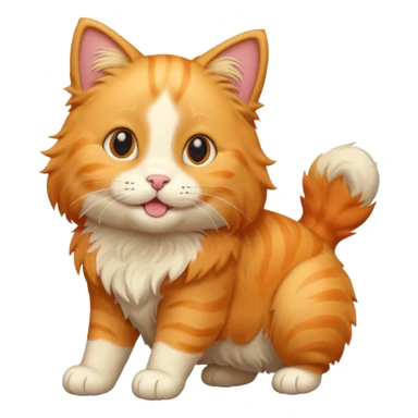 Orange cat and English cream retriever sticker
